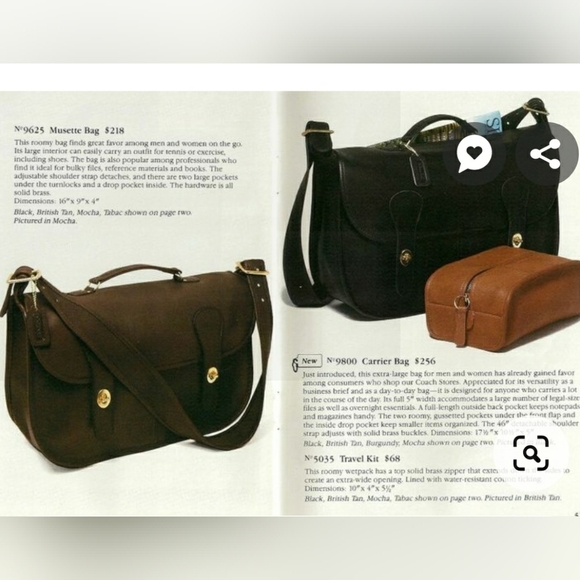 RARE Vintage 80’s Collector Condition Coach Courier Bag # 9800 in Black Leather. - Picture 12 of 12